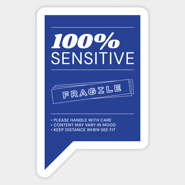 100% Sensitive Sticker by SallySunday